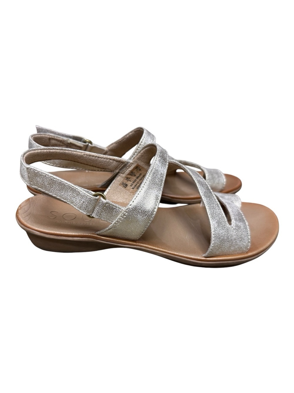 SOUL Naturalizer Womens Shakina Sandals Metallic Gold 8.5 - Picture 3 of 8